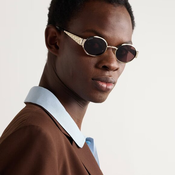 Gucci Sunglasses – Gold Metal Round Frame with Brown Lenses (GG1854S 005) - Picture 13 of 13